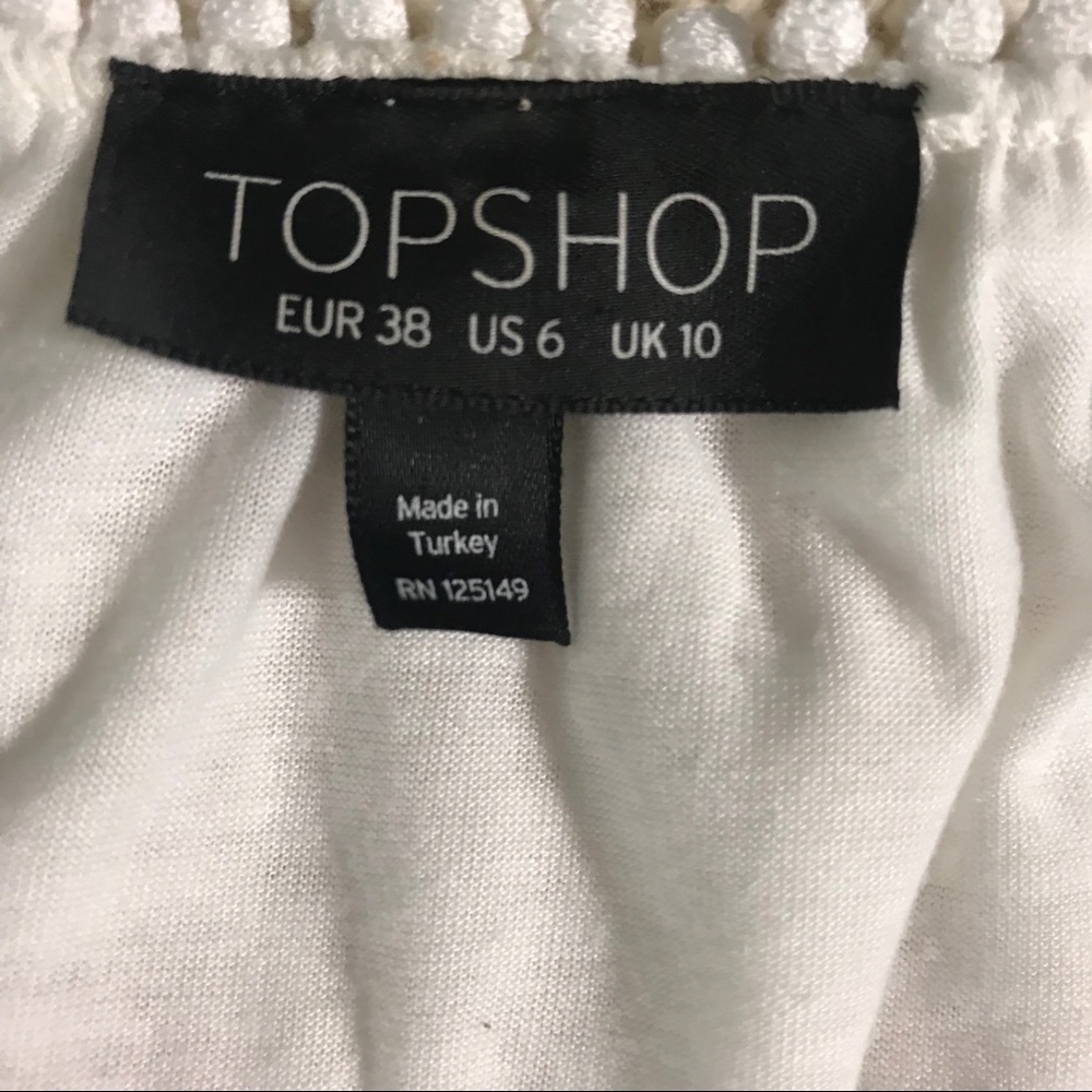Topshop Lace Cold Shoulder Dress Size 6 - Picture 8 of 8